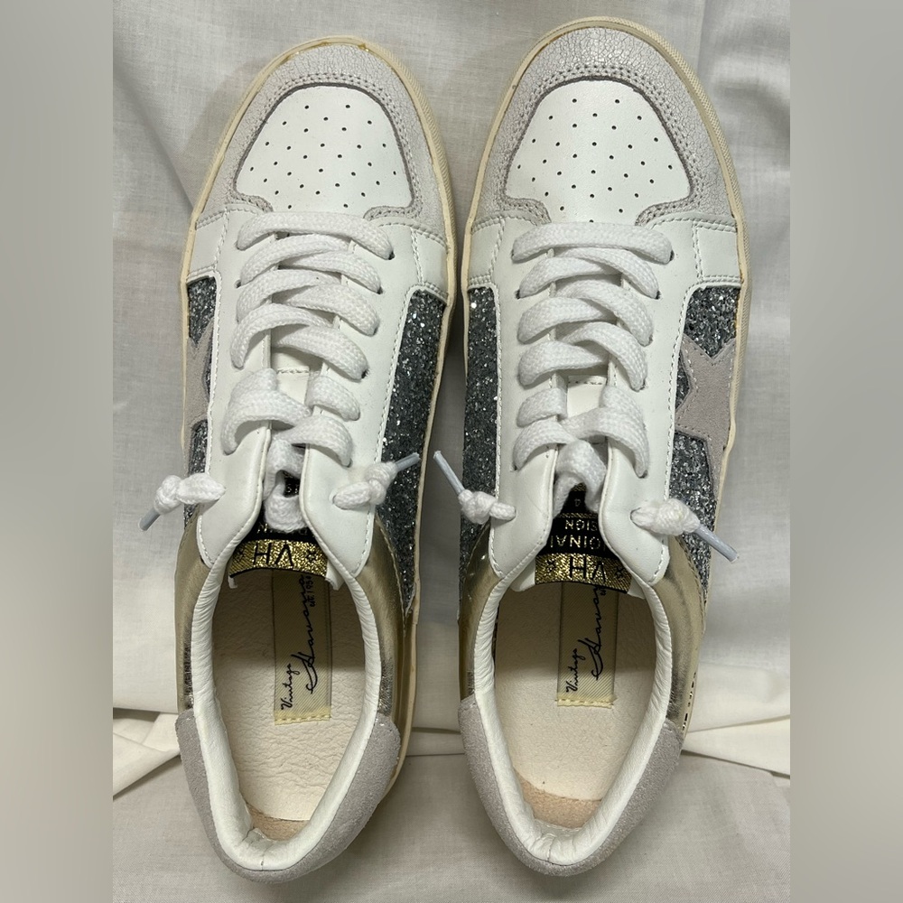 Vintage Havana Gold and Silver Glitter Women’s Sneakers size 10 - Picture 3 of 6